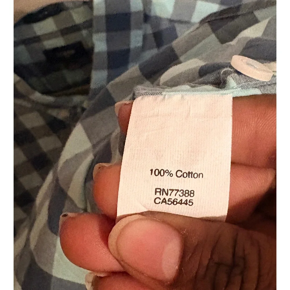 J. Crew Mens Slim Fit Gingham Short Sleeve Button‎ Down Shirt Size L
